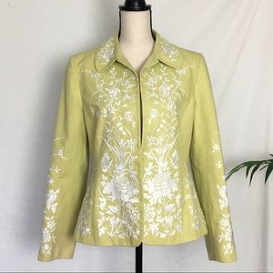 Super** RARE** and Unique Ellen Tracy Embroidered Jacket/Blazer Sz 10